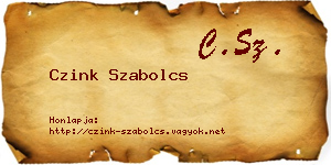 Czink Szabolcs névjegykártya