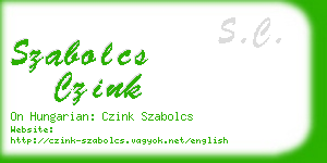 szabolcs czink business card